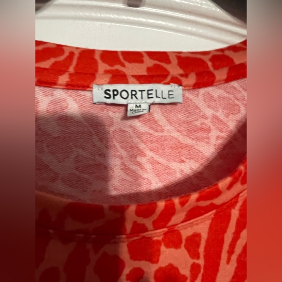 Sportelle Orange Animal Print Blouse - Picture 4 of 5